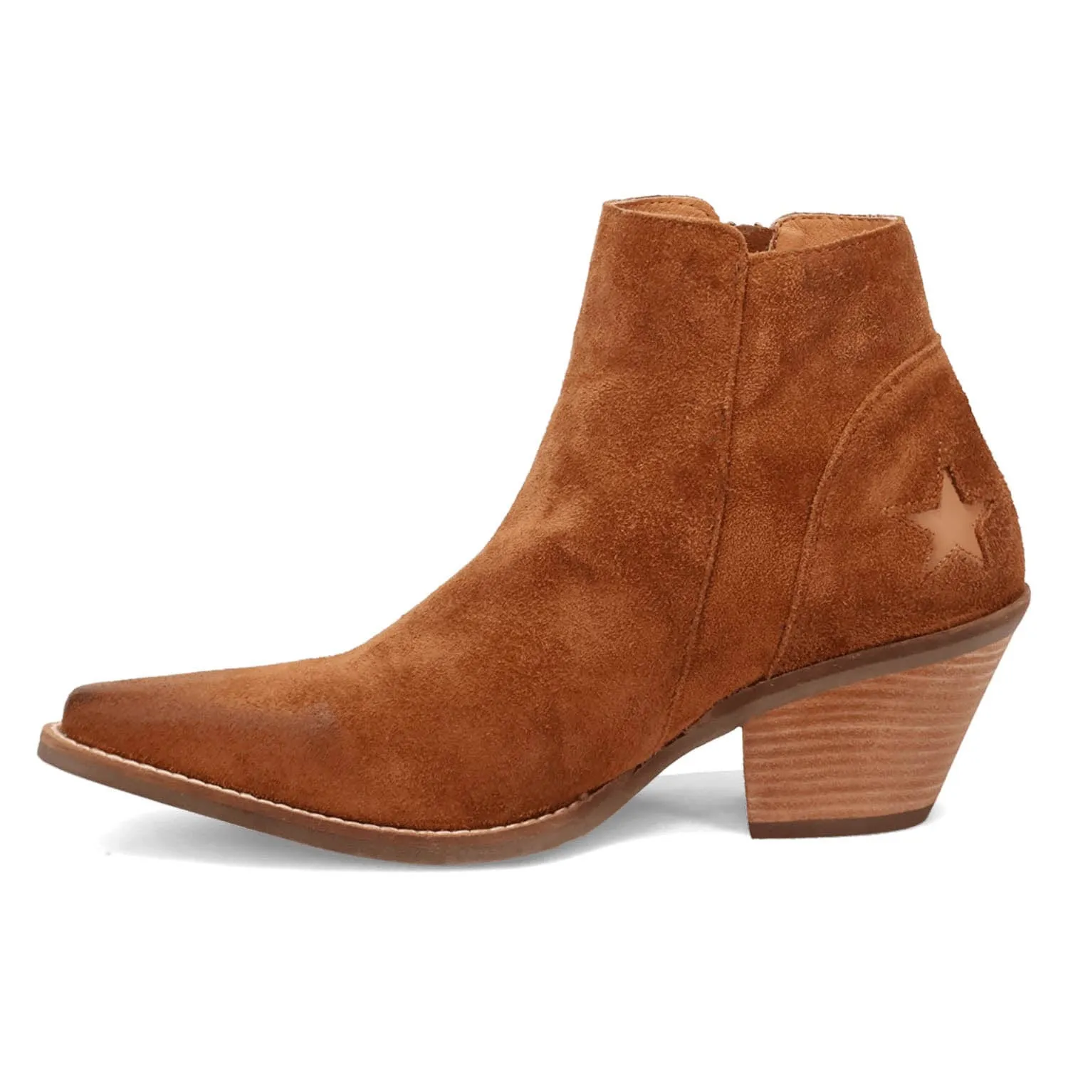 Dingo Womens Little Starie Camel Suede Ankle Boots