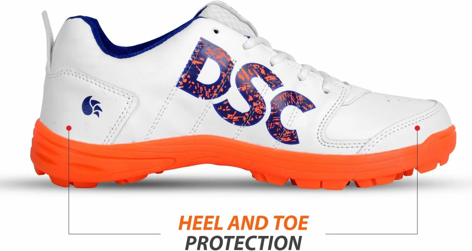 DSC Men's Beamer Cricket ShoesDSC Beamer Cricket Shoes Size 8 UK (Fluro Yellow-White), Beamer-Fluro Yellow-White-8