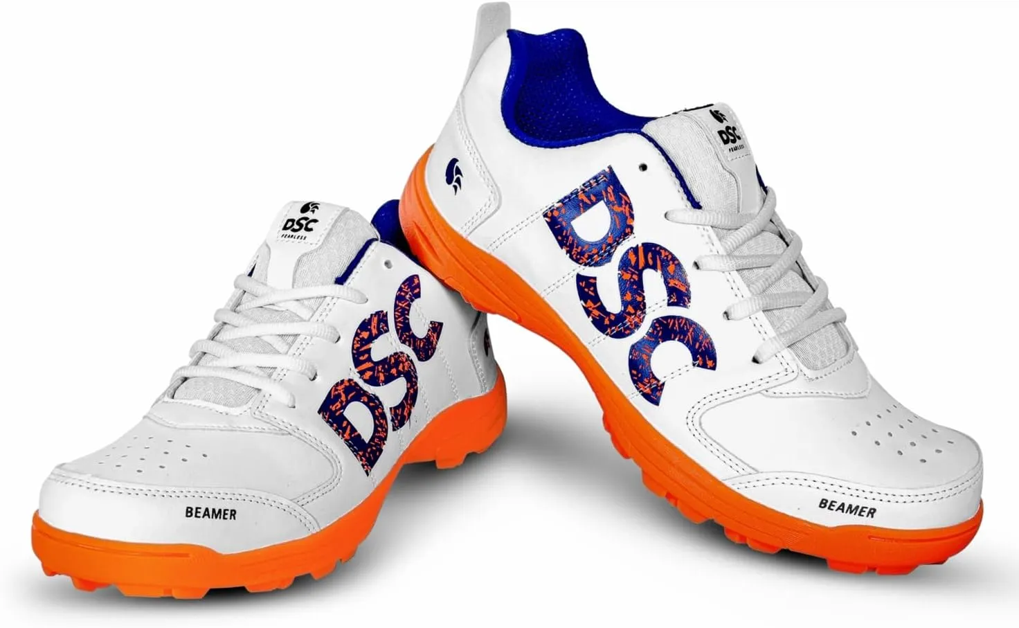 DSC Men's Beamer Cricket ShoesDSC Beamer Cricket Shoes Size 8 UK (Fluro Yellow-White), Beamer-Fluro Yellow-White-8