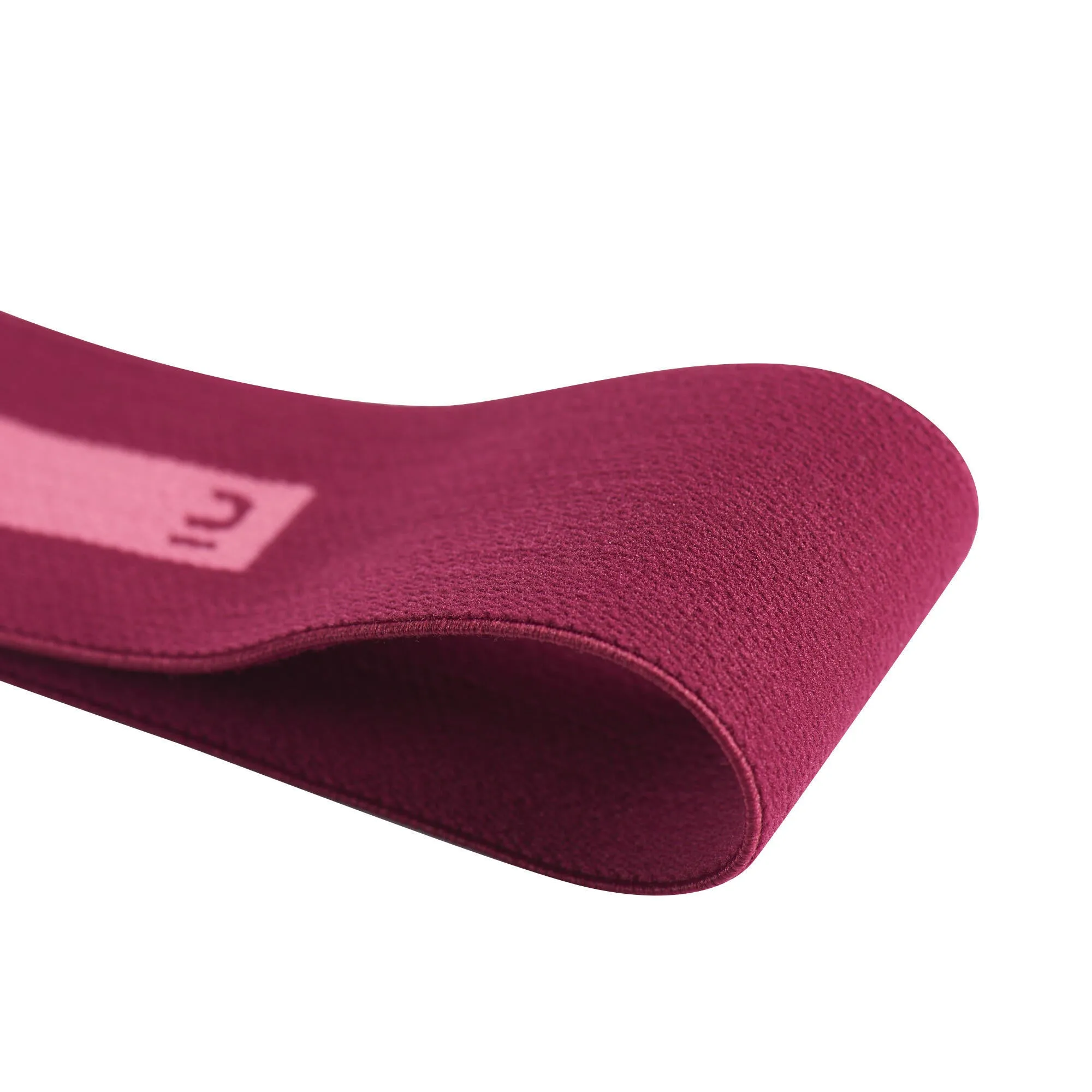 Elastic band/resistance band 6 kg textile elastic - burgundy DOMYOS purple/light pink