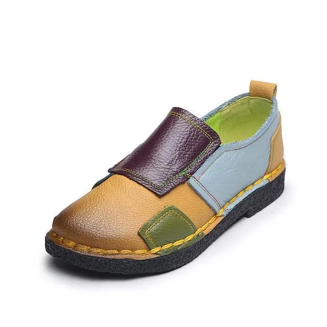 Fashion Women Flats Women Shoes Comfort Genuine Leather Shoes