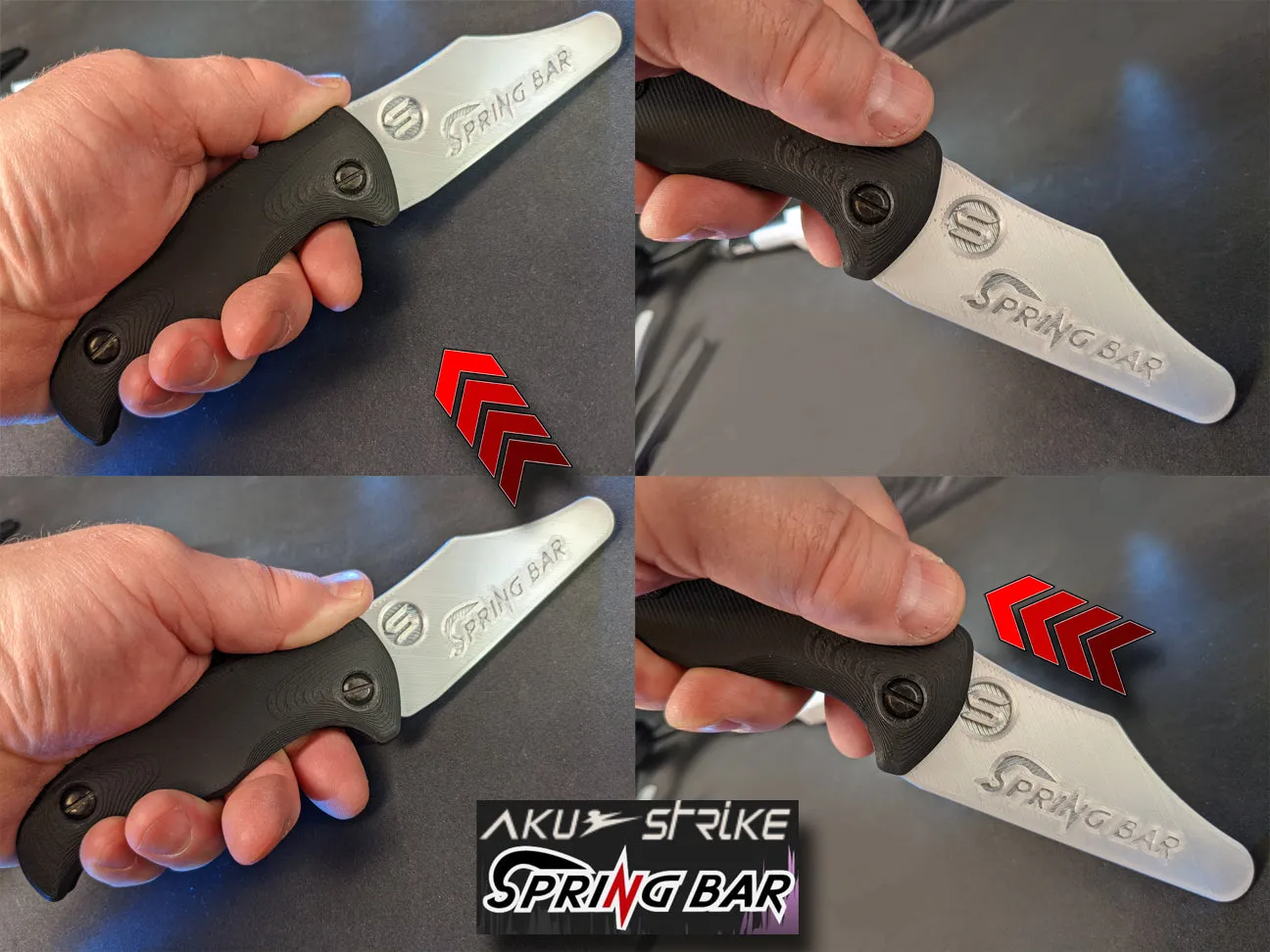Fast Eddy Wharncliffe Spring Bar Training Knife