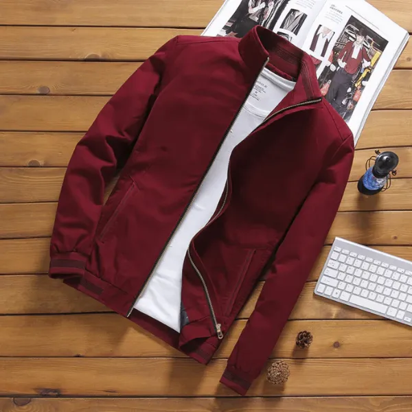 Fijnjas - Heren Casual Bomberjack – Lichtgewicht Ontwerp, Ritssluiting