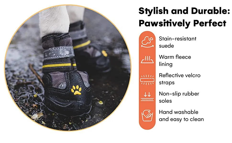 Flexible Structure Water Resistant Dog Shoes - Set of 4 Boots by Boots