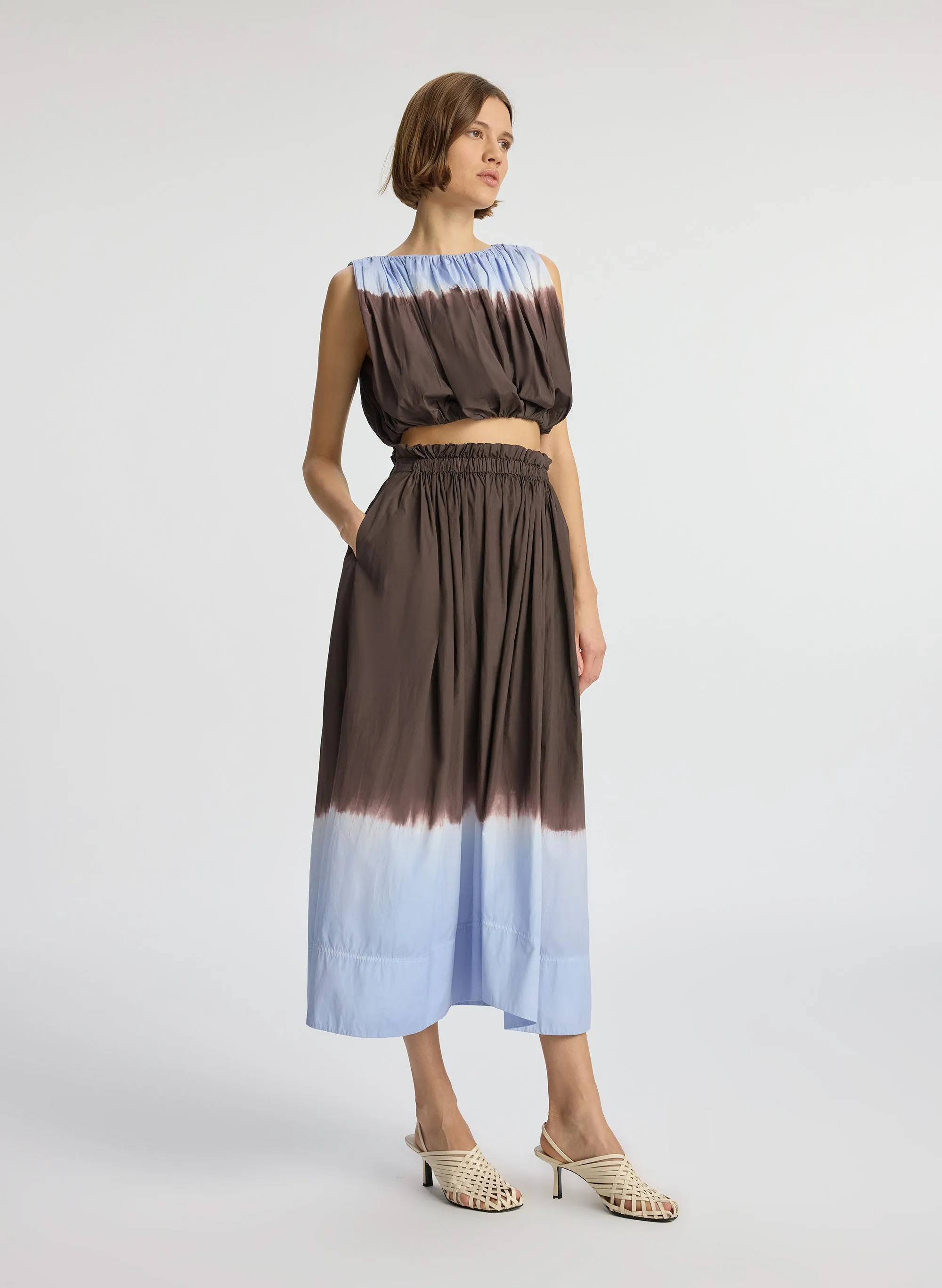 Gina Dip Dye Midi Skirt