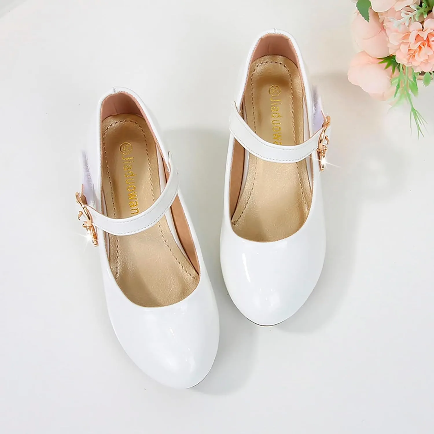 Girls High Heeled Shoes Princess Shoes Primary School Students Single Shoes Children Leather Shoes Girls Sandals
