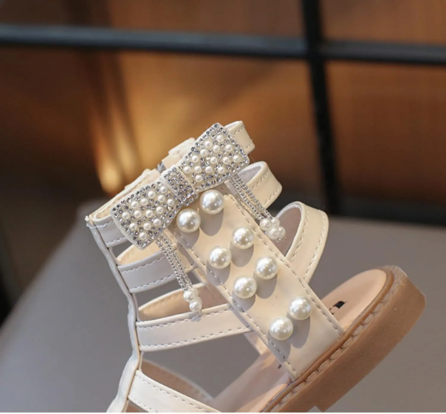 Girls Sandals Open Toe Breathable Summer Sandals with Heel Zipper Ankle Fashion Shoes