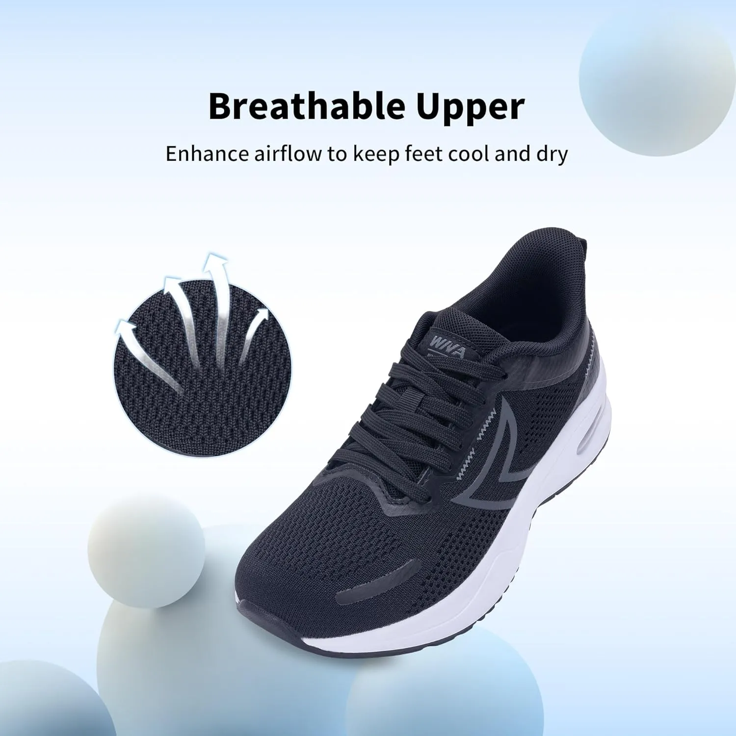 GOOBON Wide Toe Box Running Shoes Women Air Walking Sneakers Wide Width Tennis Athletic Shoes