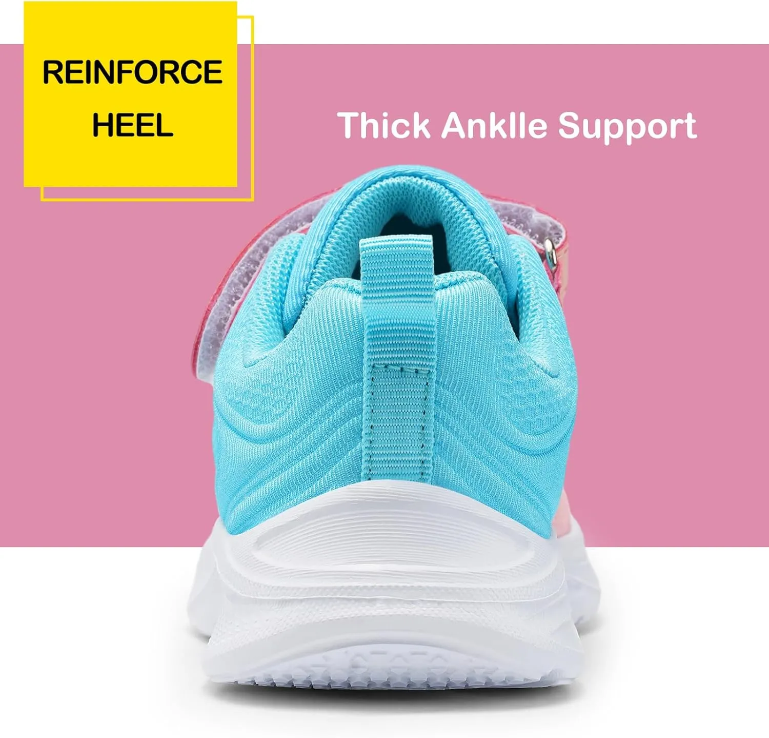 Harvest Land Toddler Glitter Tennis Shoes Slip On Boys Girls Sneakers Casual Running Shoes Woven Breathable with Soft Soled Sports Hook-Loop Outdoor Shoes