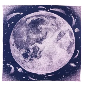 Hermes Navy & Vieux Rose Cashmere Clair De Lune Shawl 140