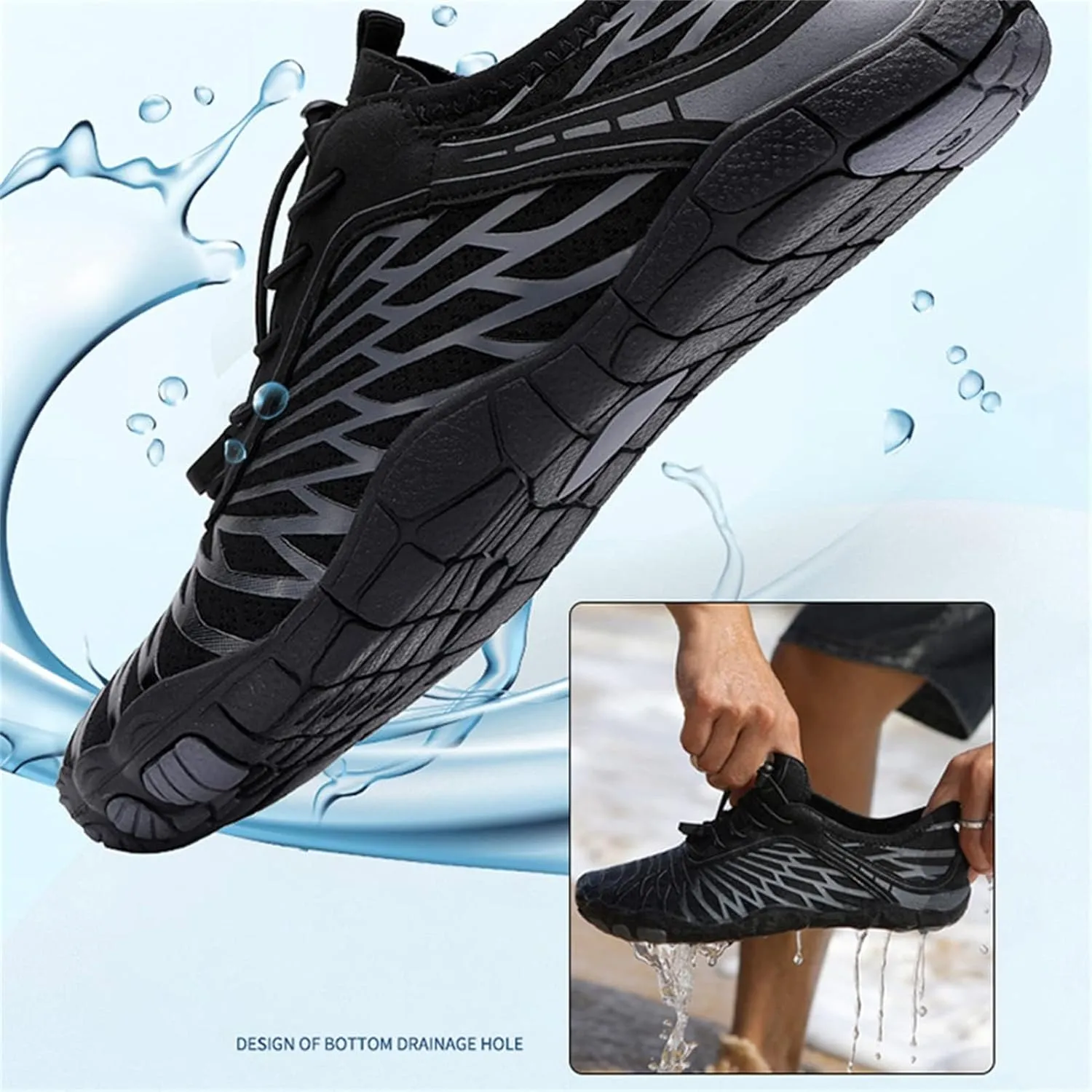 Hike Barefoot Shoes for Women Men Footwear Pro Barefoot Shoes with Wide Toe Box, Healthy & Non-Slip Breathable Athletic Beach Pool Surf Hiking Walking