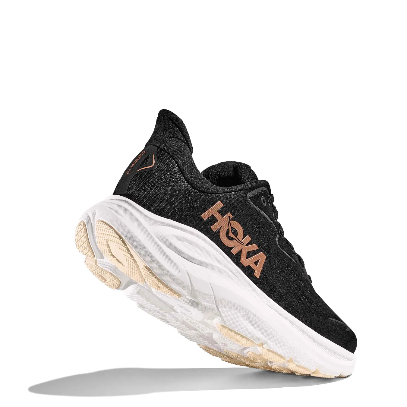 Hoka Womens Clifton 10 Trainer Black / Rose Gold