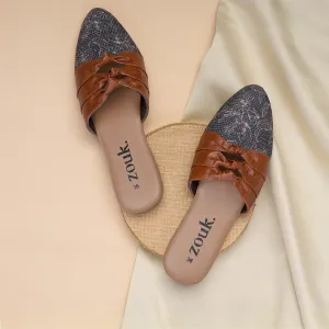 Hooghly Marine Knotted Mules