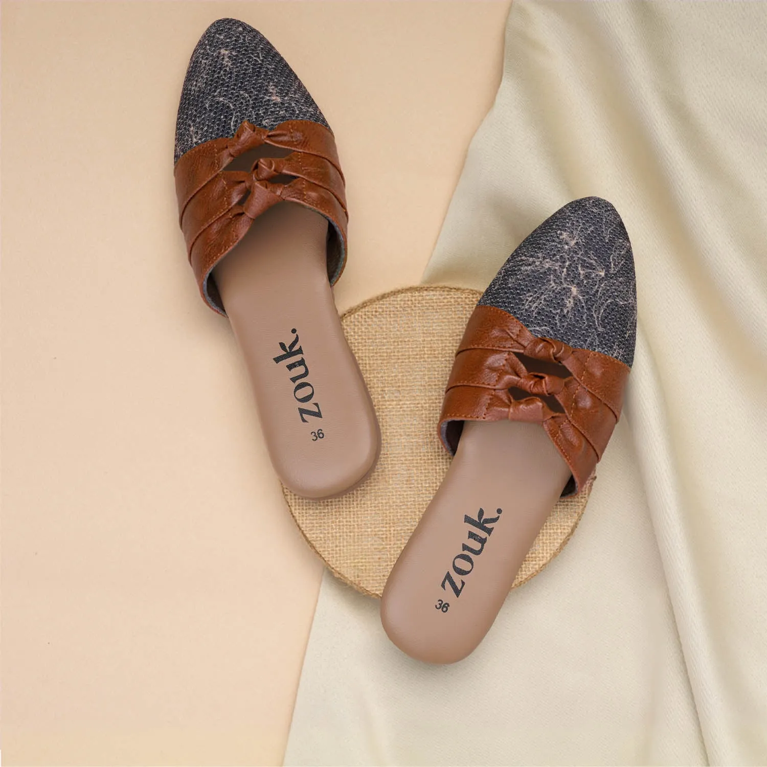 Hooghly Marine Knotted Mules