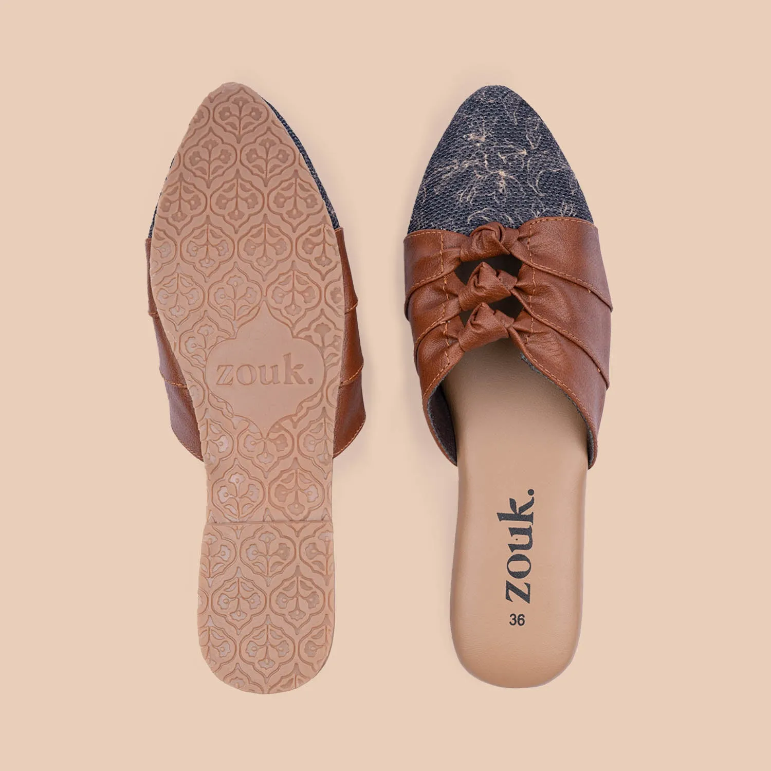 Hooghly Marine Knotted Mules