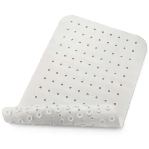 Hotel White Rubber Bath Mat (Case of 10)