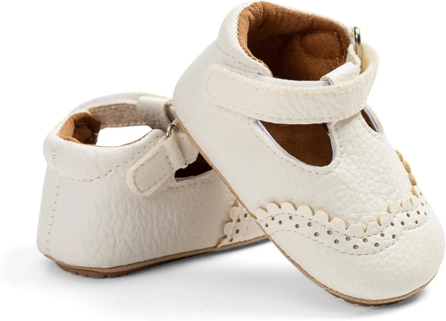 Infant Baby Girls Mary Jane Shoes Toddler First Walkers Soft Sole PU Leather Flats Princess Wedding Dress Shoes