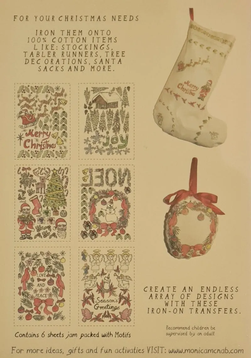 Iron On Christmas Transfer Paper (6 sheets/pk)
