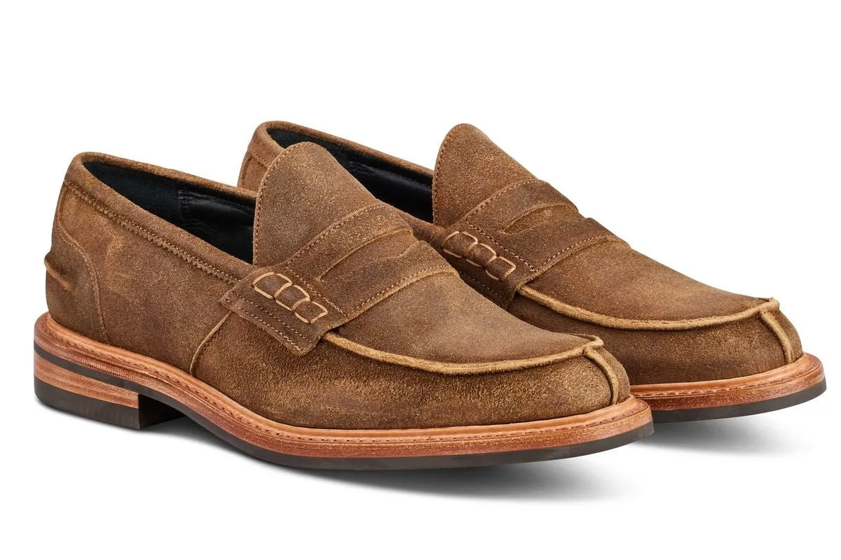 James Penny Loafer - Peanut Reverse Suede