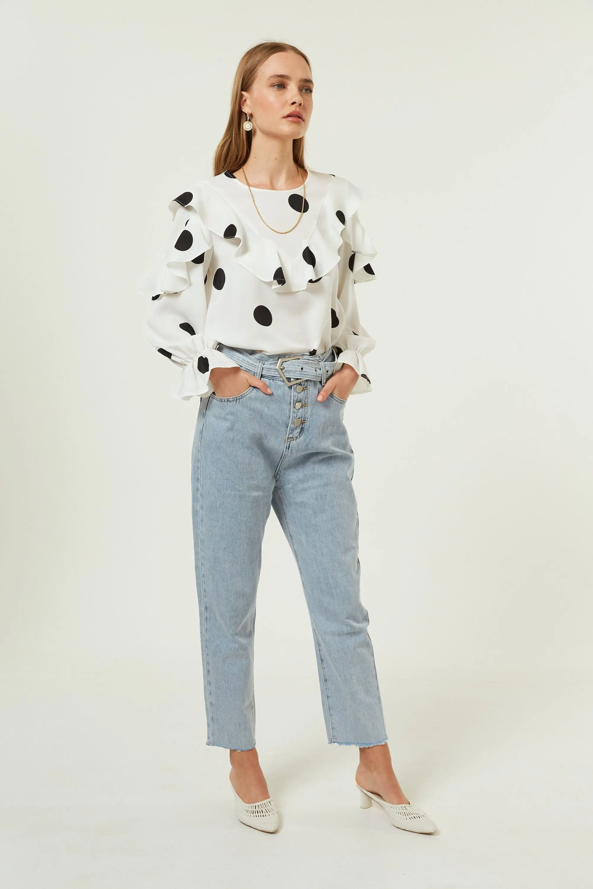 Jovonna Mexika Spotted Blouse