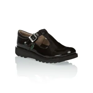 Kickers Classic Kick T-Bar Patent Black 112532 School Shoes