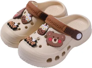 Kids Girls Boys Clogs Garden Shoes Toddler Cartoon Slides Sandals Children Water Shower Beach Pool Slippers Indoor Outdoor