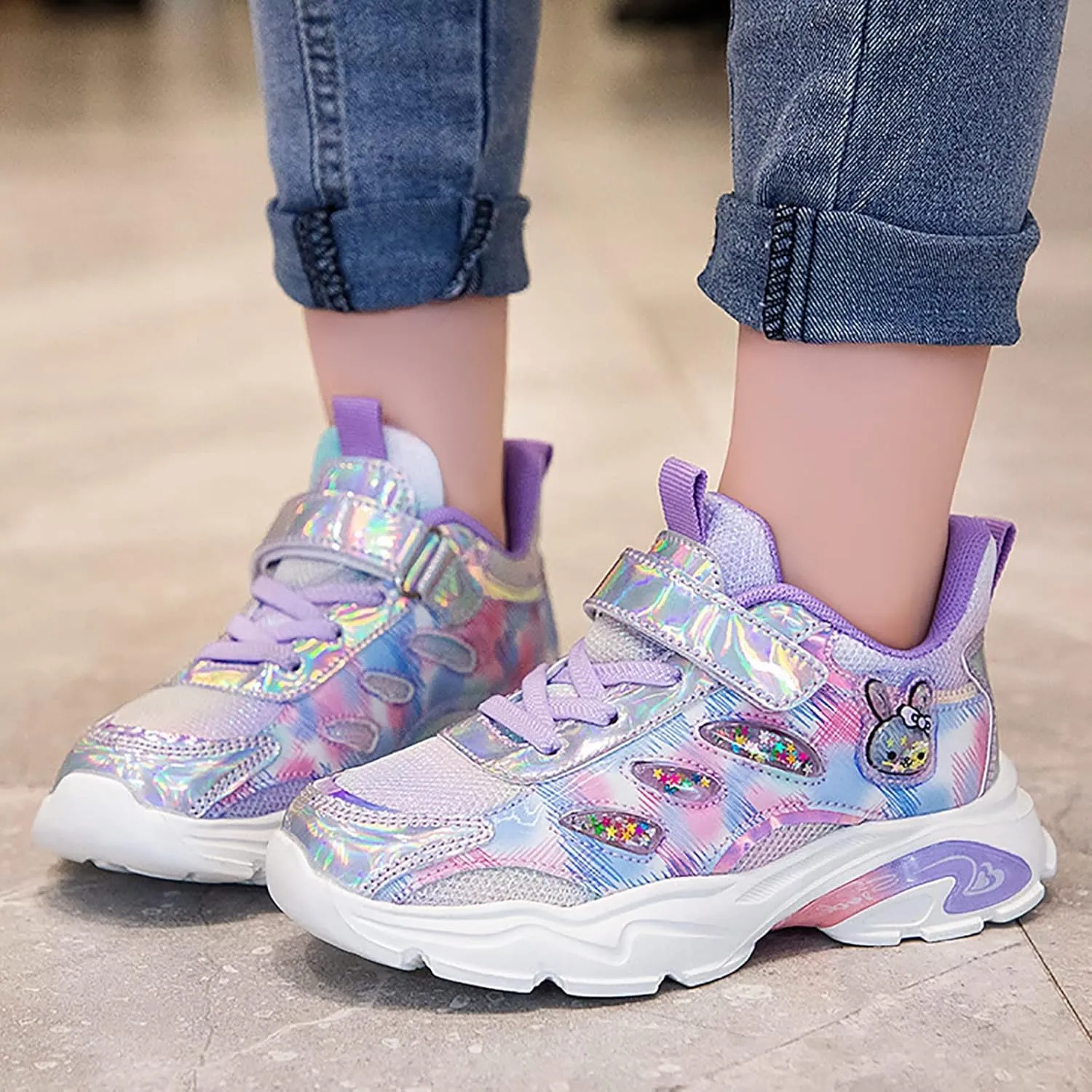 Kids Shoes Boys Girls Running Tennis Shoes Rabbit Lightweight Fashion Sneakers for Sports Athletic Gym Walking