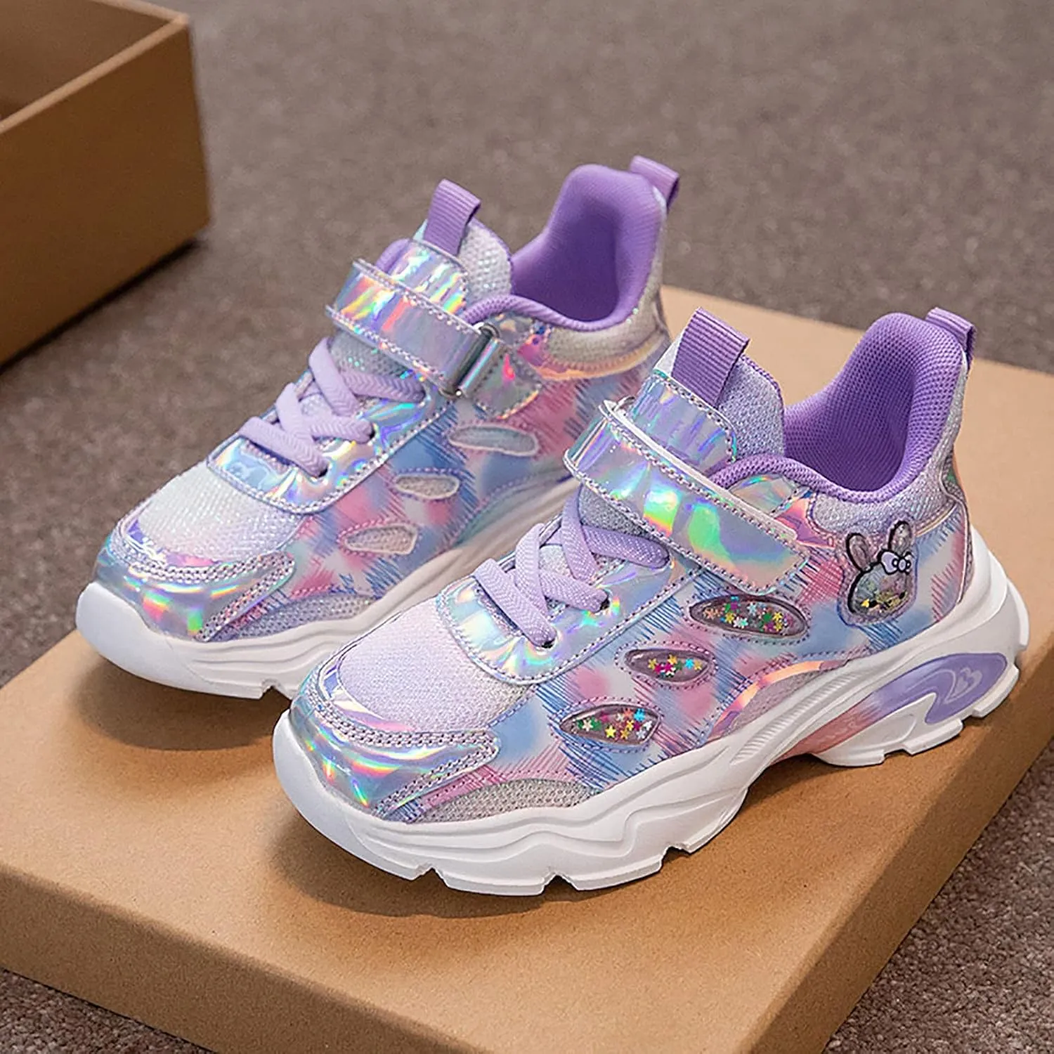 Kids Shoes Boys Girls Running Tennis Shoes Rabbit Lightweight Fashion Sneakers for Sports Athletic Gym Walking