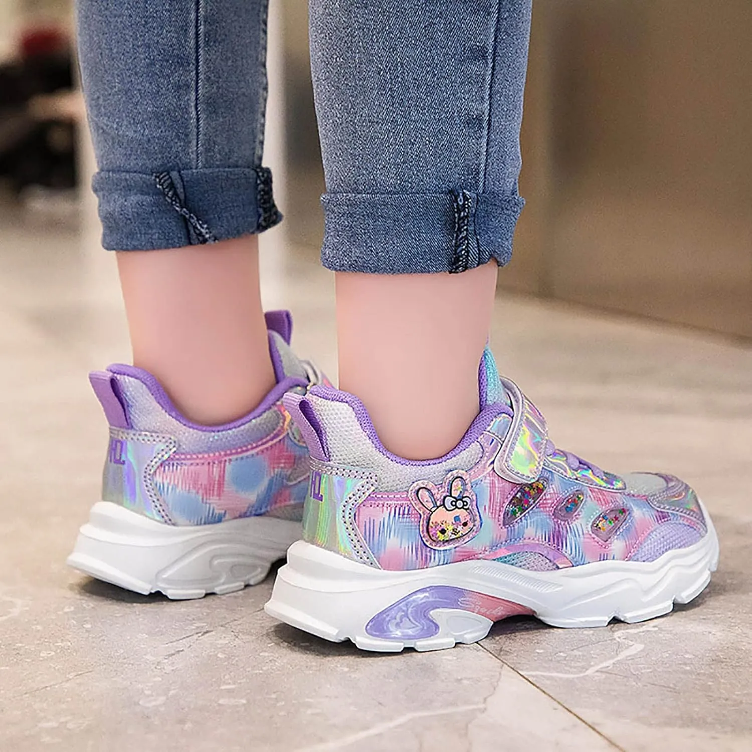 Kids Shoes Boys Girls Running Tennis Shoes Rabbit Lightweight Fashion Sneakers for Sports Athletic Gym Walking