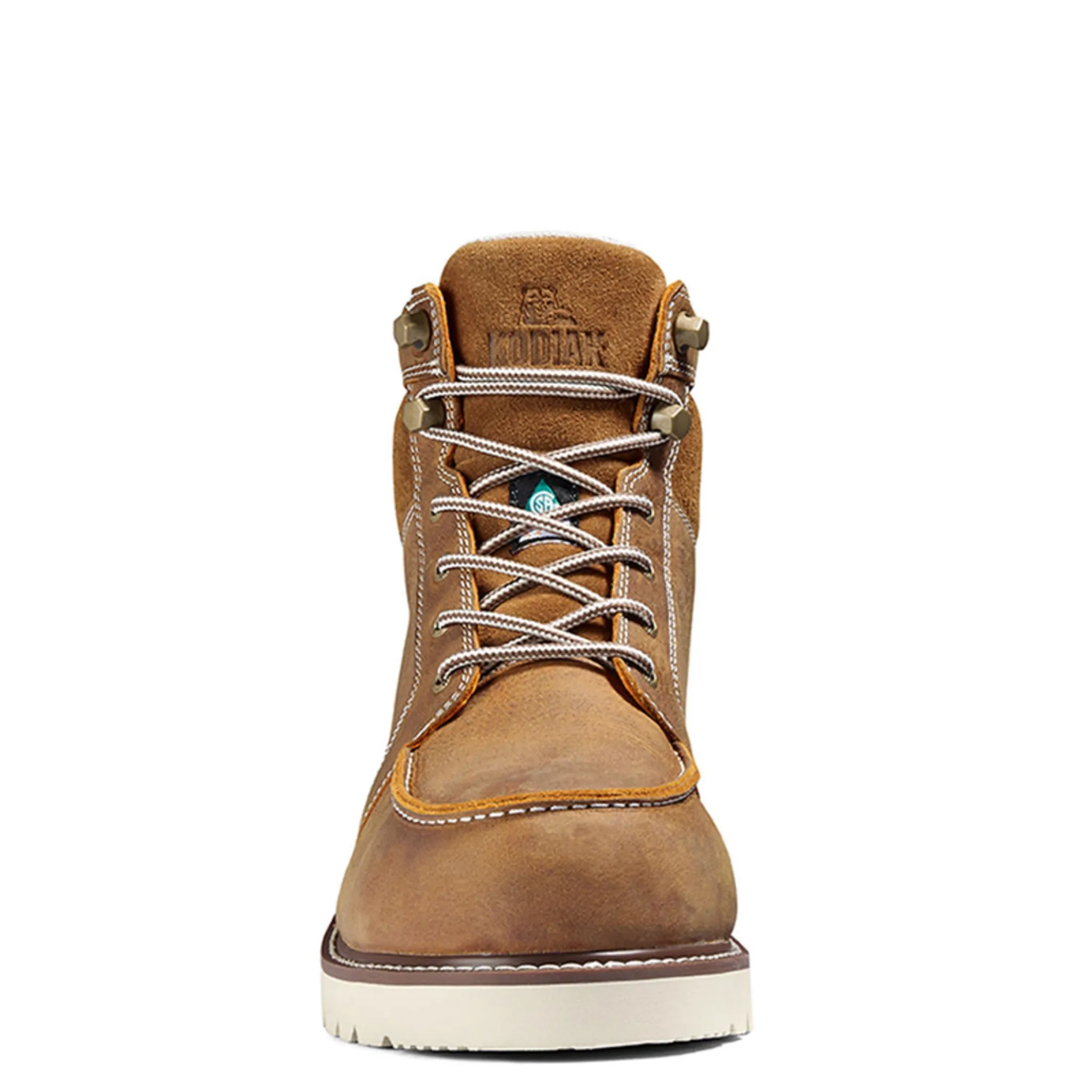 Kodiak Men's Safety Work Boots McKinney Wedge 6" Moccasin Rugged Full Grain Leather with Composite Toe and Plate | Sizes 7-15