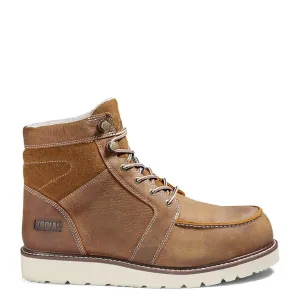 Kodiak Men's Safety Work Boots McKinney Wedge 6" Moccasin Rugged Full Grain Leather with Composite Toe and Plate | Sizes 7-15