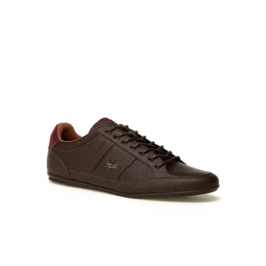 LACOSTE CHAYMON LEATHER BROWN/TAN TRAINERS