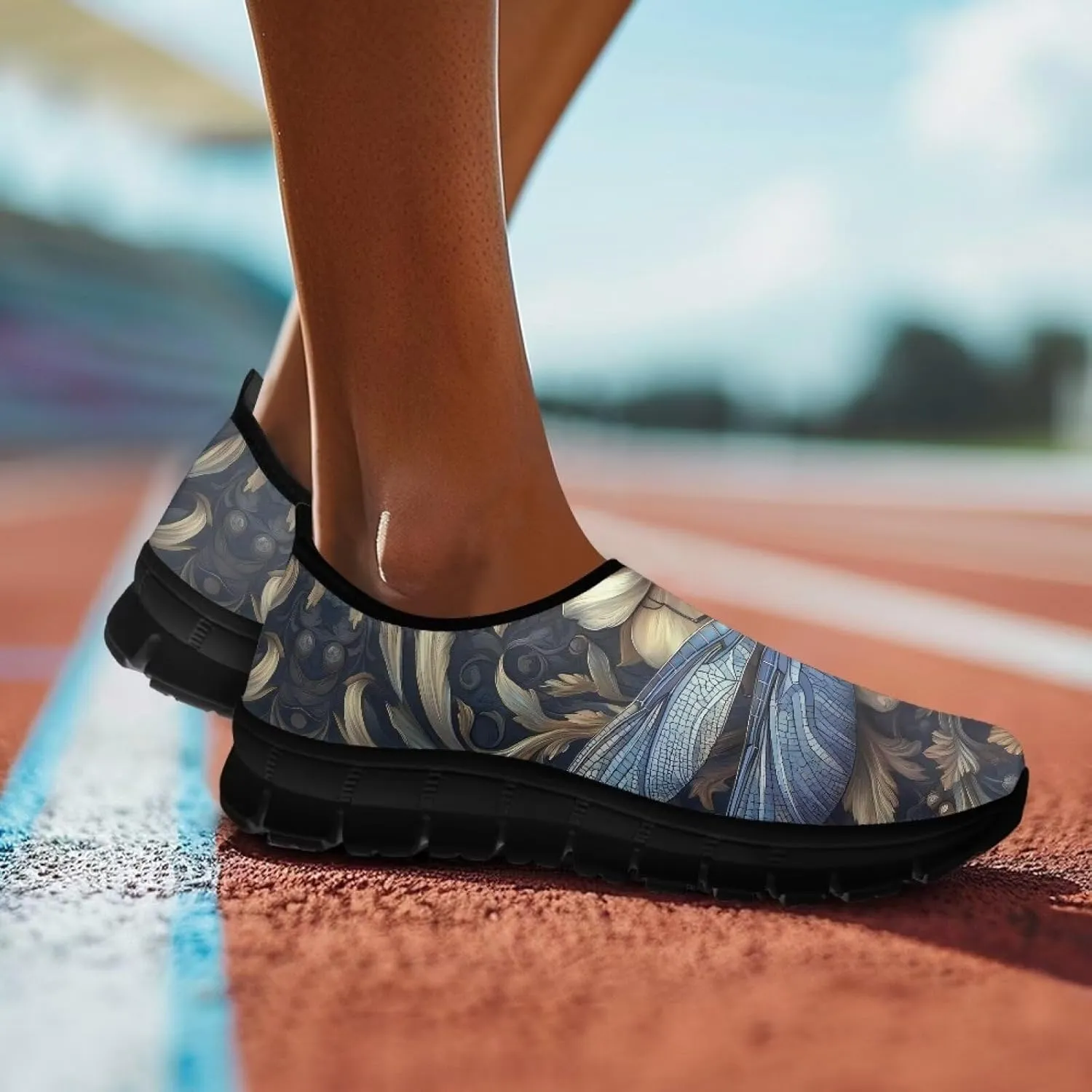 Lightweight Casual Shoes for Women Comfort Non Slip Shoes Slip On Breathable Sneakers Shoes Soft Loafers for Indoor Outdoor Walking Running Travel US 5.5-11.5