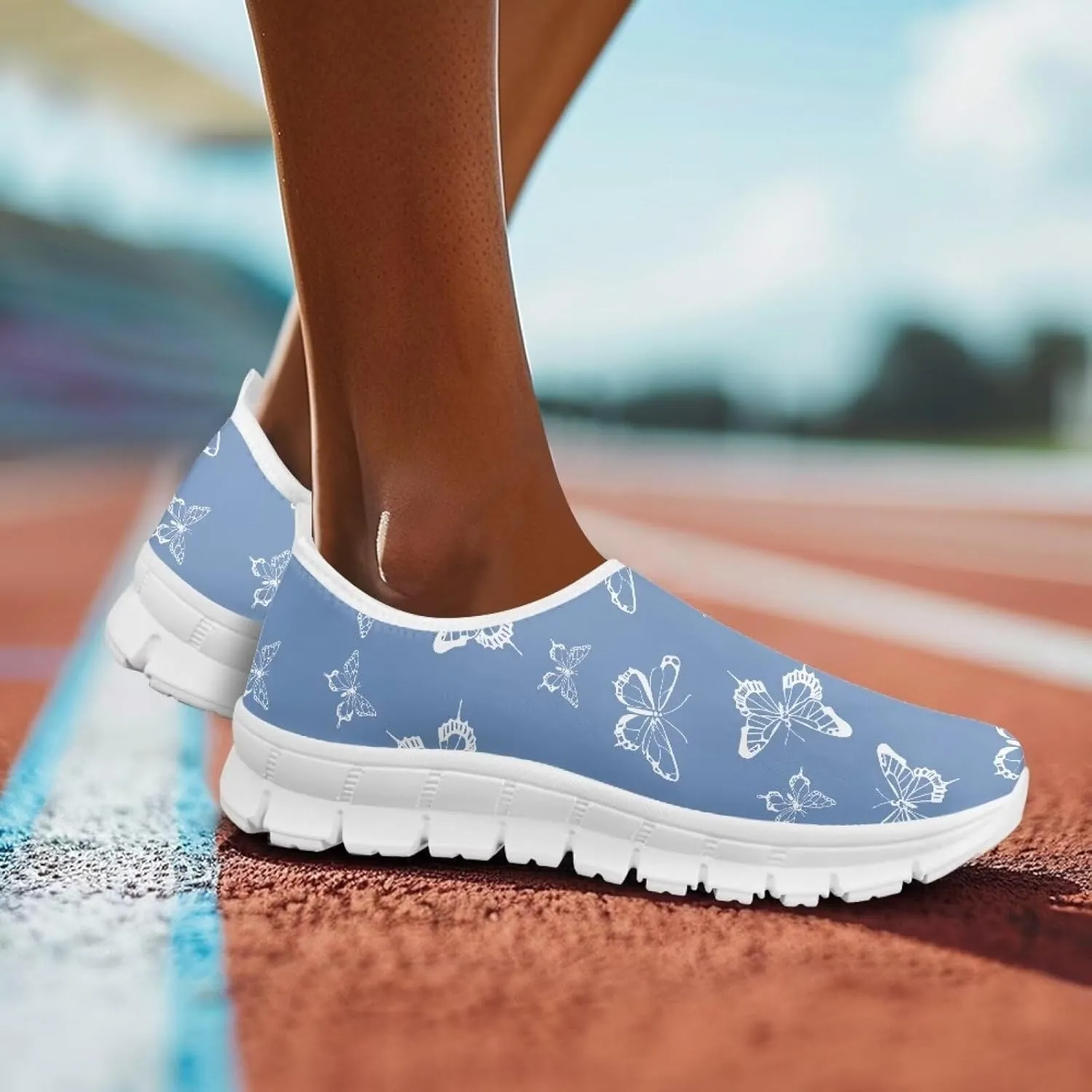 Lightweight Walking Shoes for Women Soft Breathable Non Slip Casual Shoes Slip On Comfort Sneakers Low Cut Loafers Running Sports Travel Shoes US 5.5-11.5
