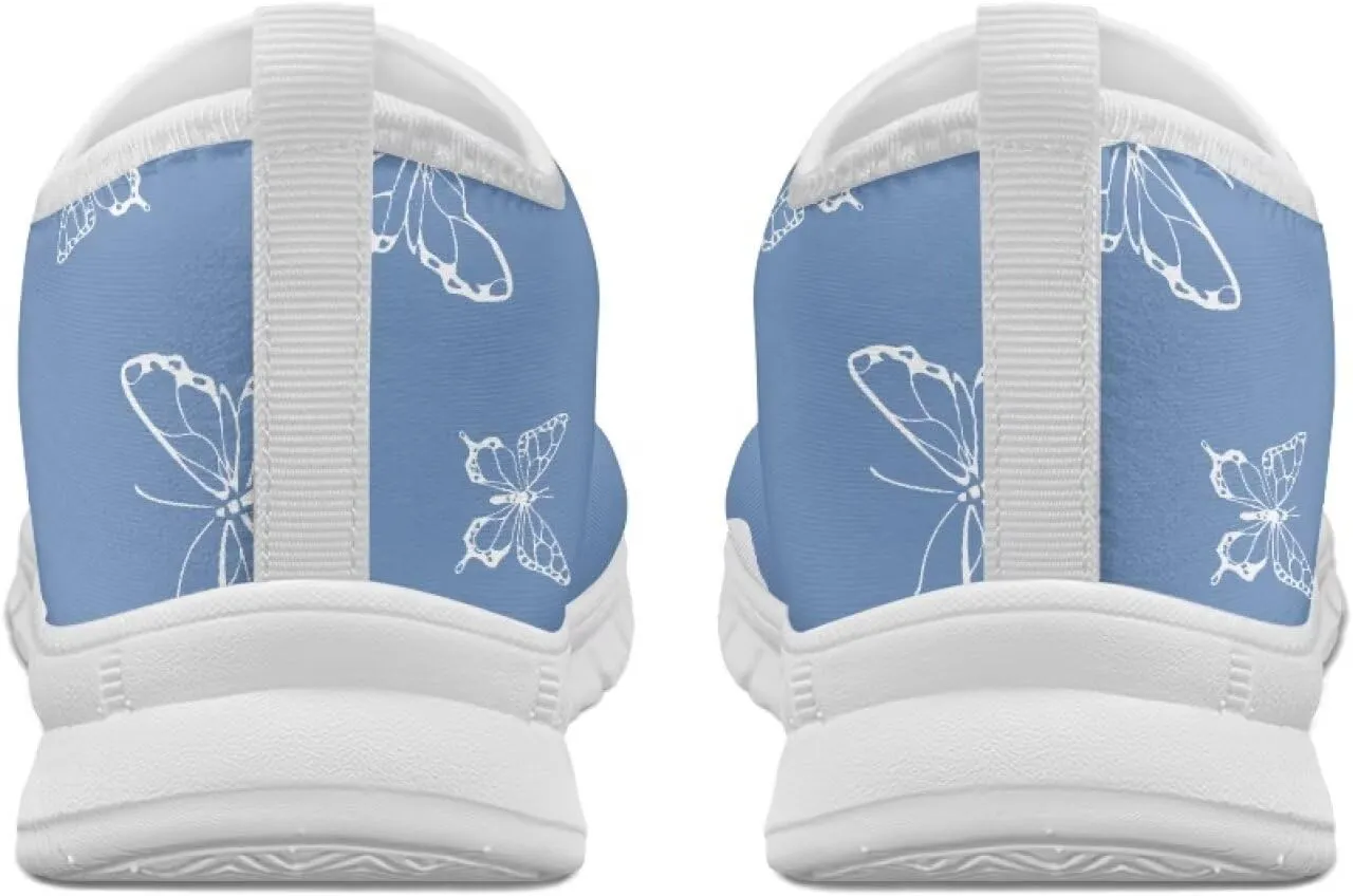 Lightweight Walking Shoes for Women Soft Breathable Non Slip Casual Shoes Slip On Comfort Sneakers Low Cut Loafers Running Sports Travel Shoes US 5.5-11.5