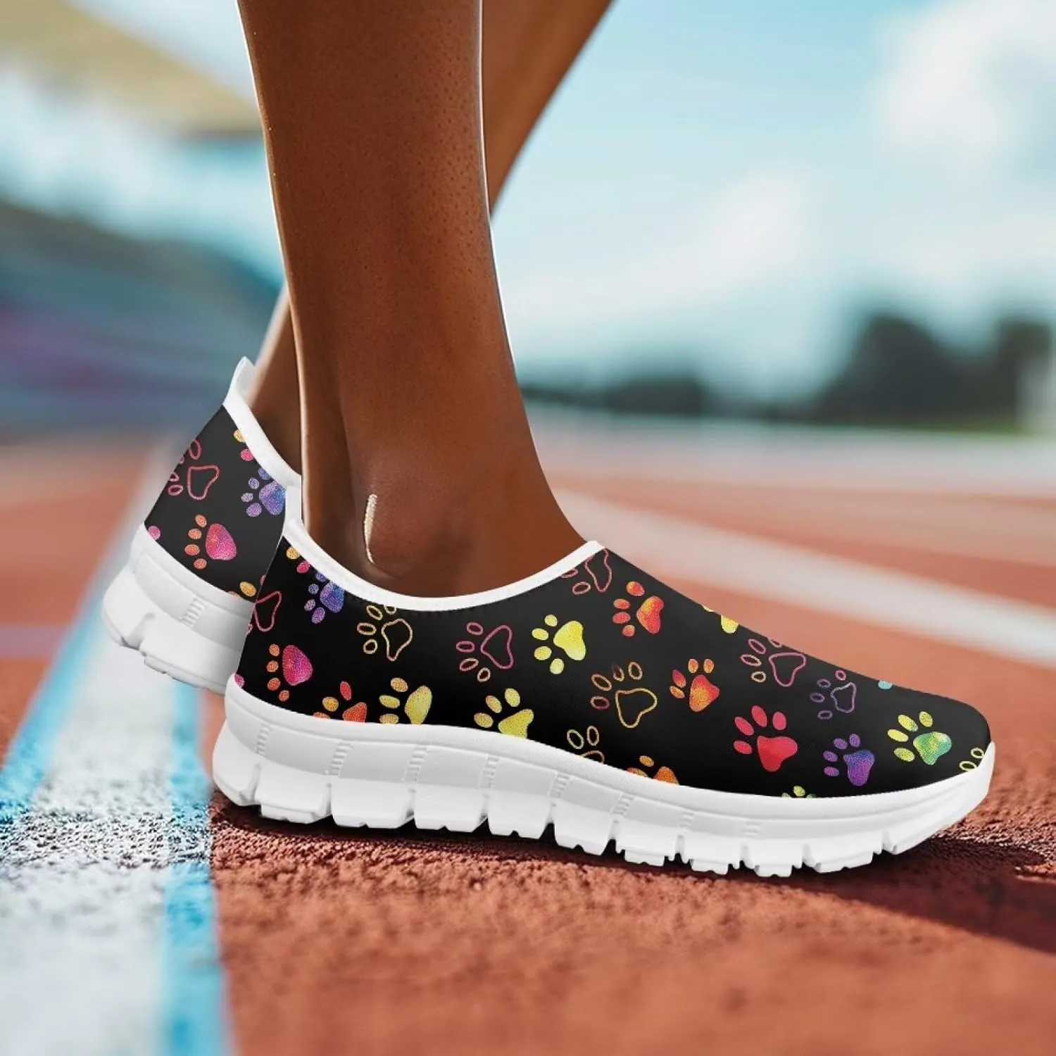 Lightweight Walking Shoes for Women Soft Breathable Non Slip Casual Shoes Slip On Comfort Sneakers Low Cut Loafers Running Sports Travel Shoes US 5.5-11.5