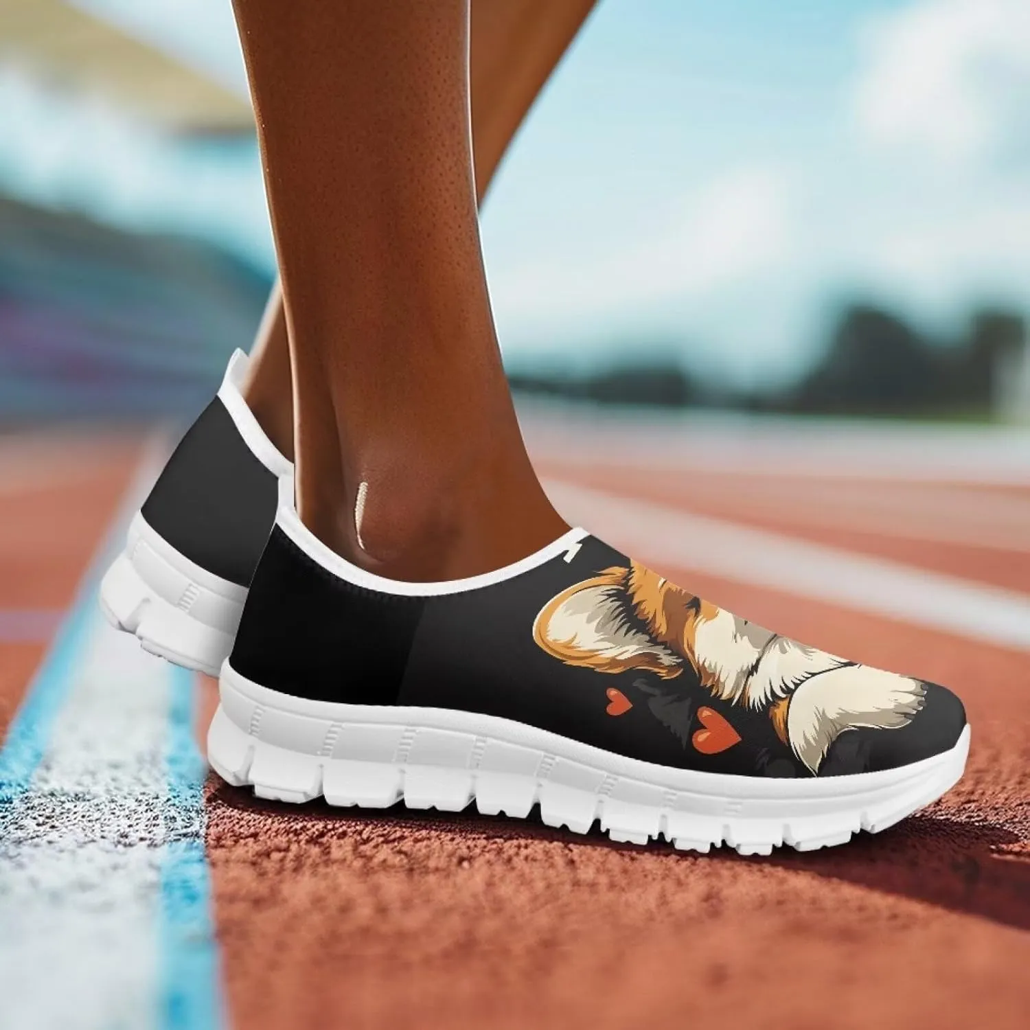 Lightweight Walking Shoes for Women Soft Breathable Non Slip Casual Shoes Slip On Comfort Sneakers Low Cut Loafers Running Sports Travel Shoes US 5.5-11.5