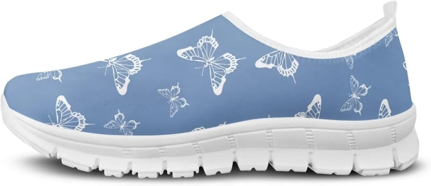 Lightweight Walking Shoes for Women Soft Breathable Non Slip Casual Shoes Slip On Comfort Sneakers Low Cut Loafers Running Sports Travel Shoes US 5.5-11.5