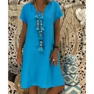 Lila  Casual V-Neck Dress