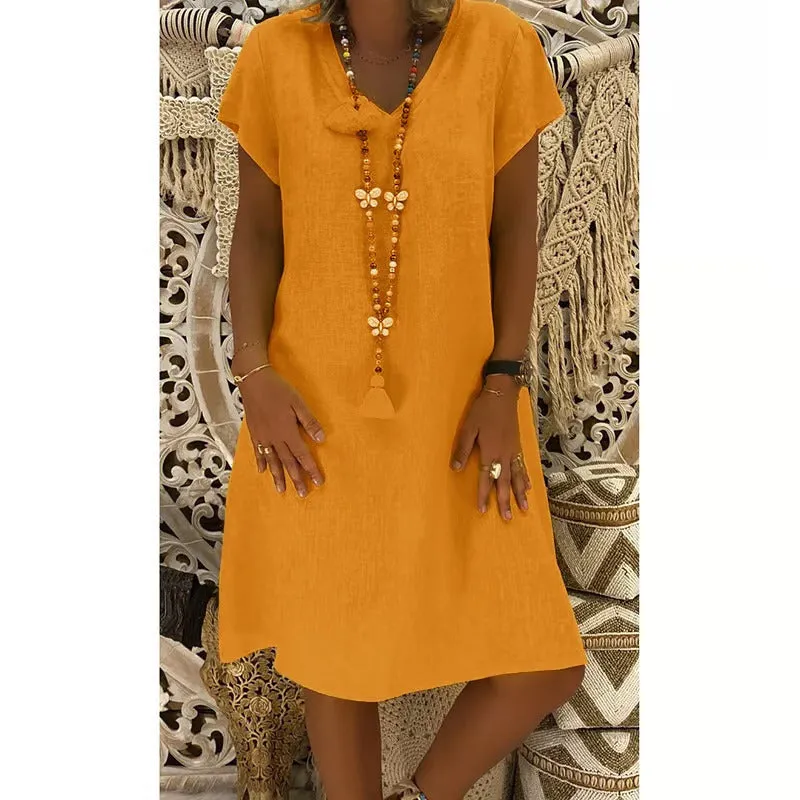 Lila  Casual V-Neck Dress