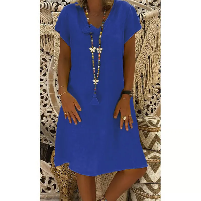 Lila  Casual V-Neck Dress