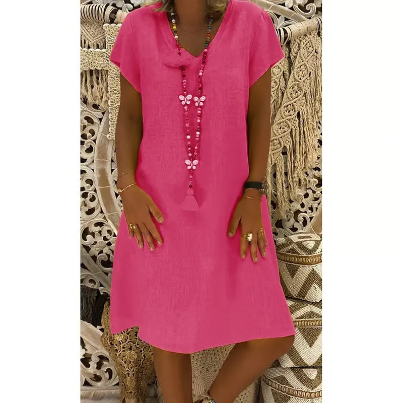 Lila  Casual V-Neck Dress