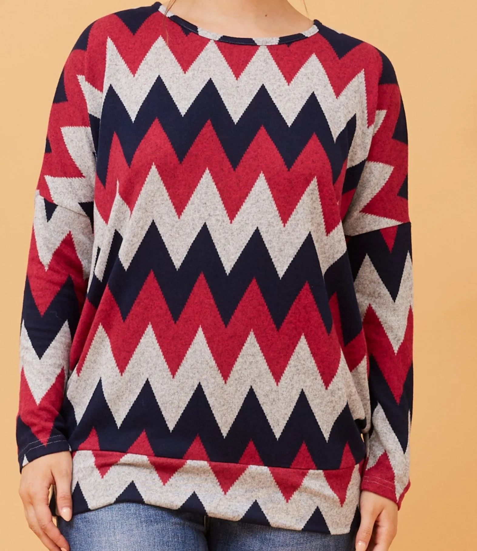 Mae Chevron print Top