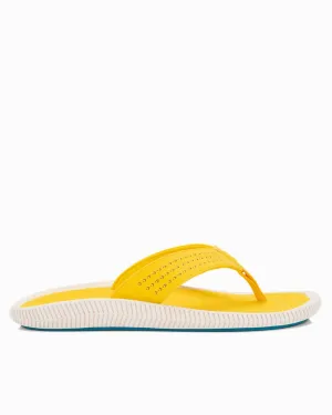 Men's OluKai® Ulele Sandals - Yellow Hibiscus