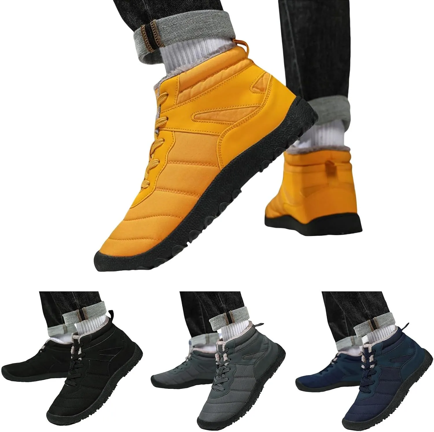 Mens Work Boots Waterproof Hiking Sneakers Ankle Ladies Womens Safety Shoes Business Casual Waterproof Outdoor Shoes Lightweight Hike Grounded Footwear