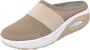 Mules for Women 2025 Summer Slip On Backless Sneakers Closed Toe Wide Width Orthopedic Walking Mesh Beach Sandals