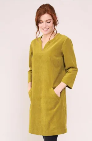 Nomads Chunky Cord Simple Tunic Dress - Tarragon