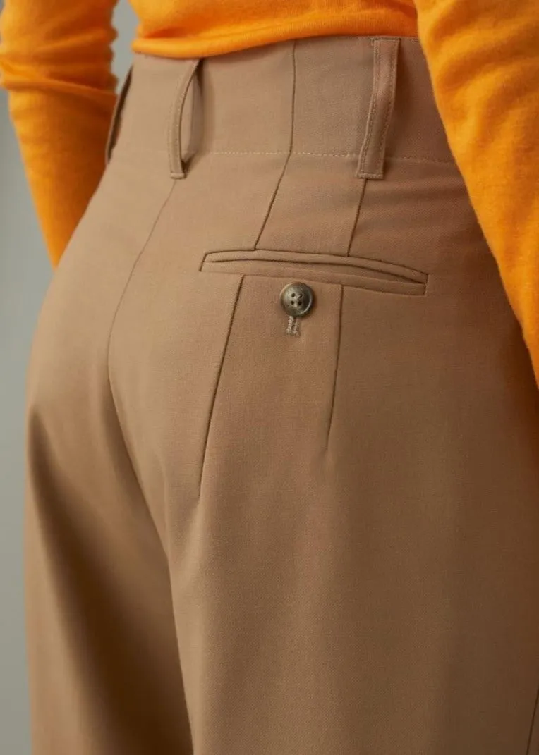 Pleated Wide-leg Trousers