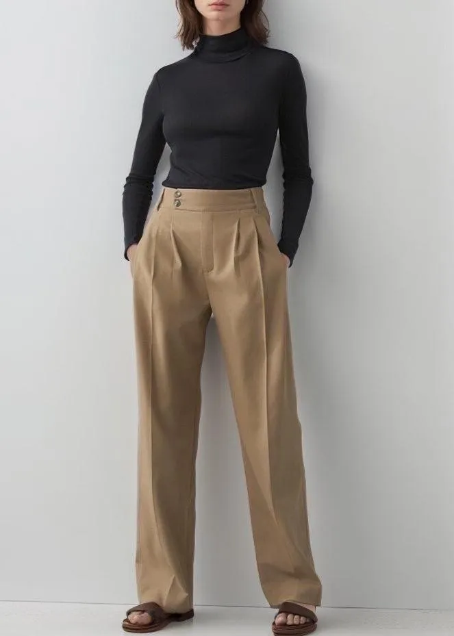 Pleated Wide-leg Trousers