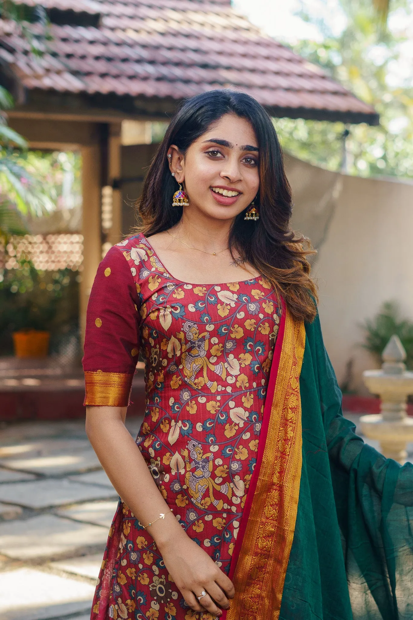 Prathana Maroon & Green
